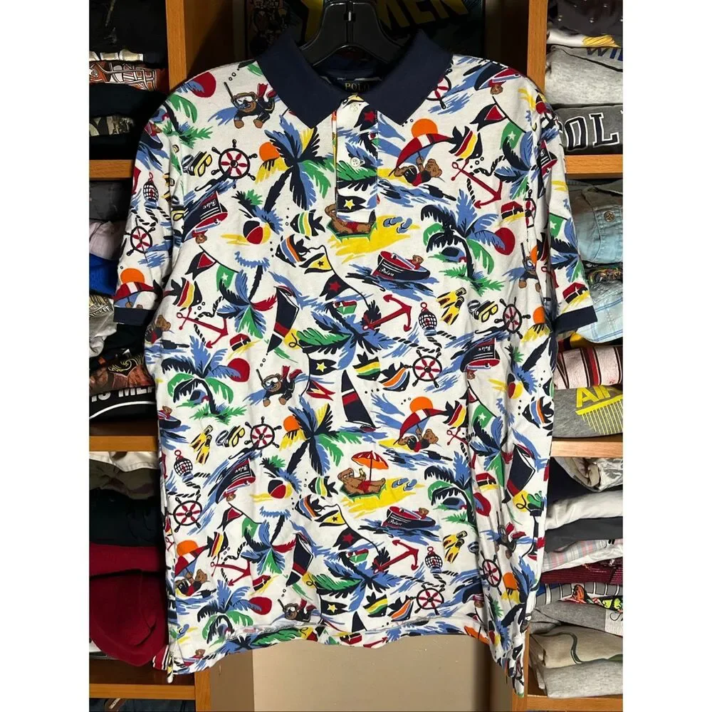 Polo Ralph Lauren Men’s Nautical Bear Polo Shirt Medium
